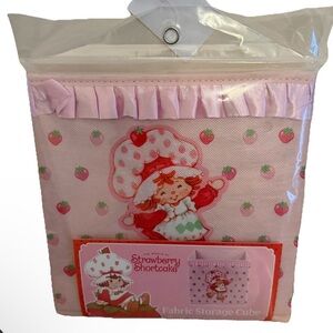 Strawberry Shortcake Pink Fabric Storage Cube 10”x10”x10” new